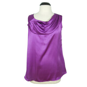 MOTHERHOOD MATERNITY Blouse S SMALL Womens Magenta Cowl Neck Sleeveless